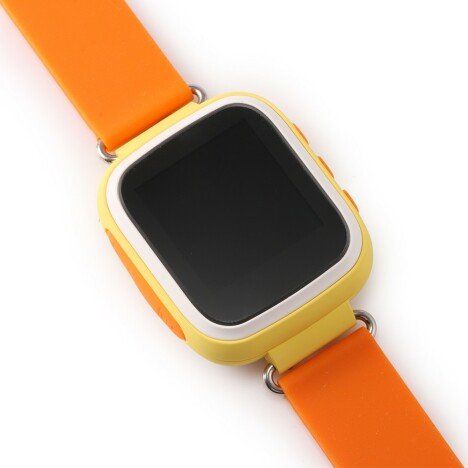 Ceas Smartwatch cu GPS Copii iUni Q80, Telefon incorporat, Buton SOS, Bluetooth, Portocaliu