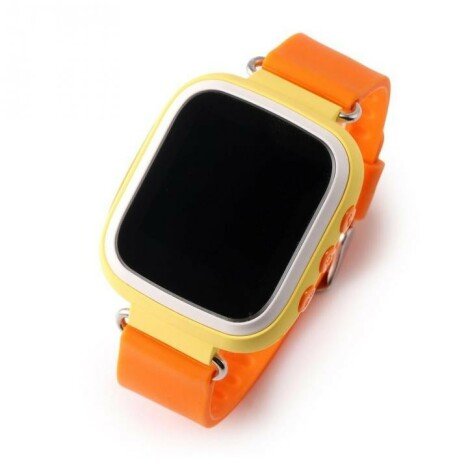 Ceas Smartwatch cu GPS Copii iUni Q80, Telefon incorporat, Buton SOS, Bluetooth, Portocaliu