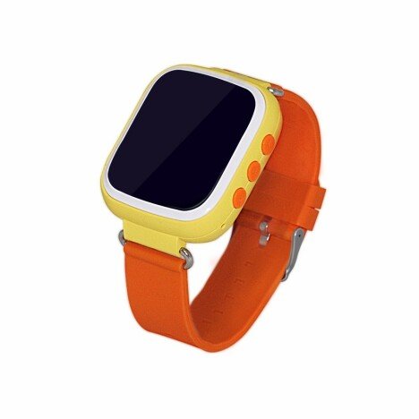 Ceas Smartwatch cu GPS Copii iUni Q80, Telefon incorporat, Buton SOS, Bluetooth, Portocaliu