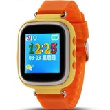 Ceas Smartwatch cu GPS Copii iUni Q80, Telefon incorporat, Buton SOS, Bluetooth, Portocaliu